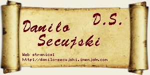 Danilo Sečujski vizit kartica